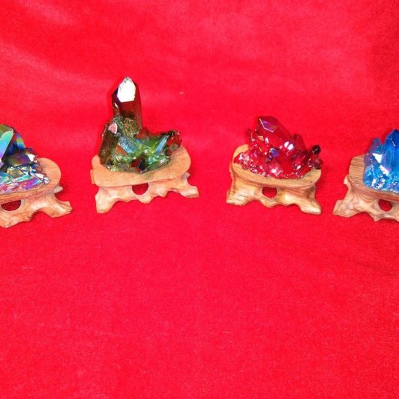 Aura Quartz Titanium Crystal Clusters - Picture 6 of 9